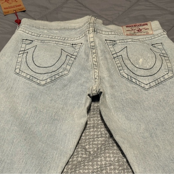 Vintage True Religion Men's Light Gray light stretch Jeans - Picture 4 of 9